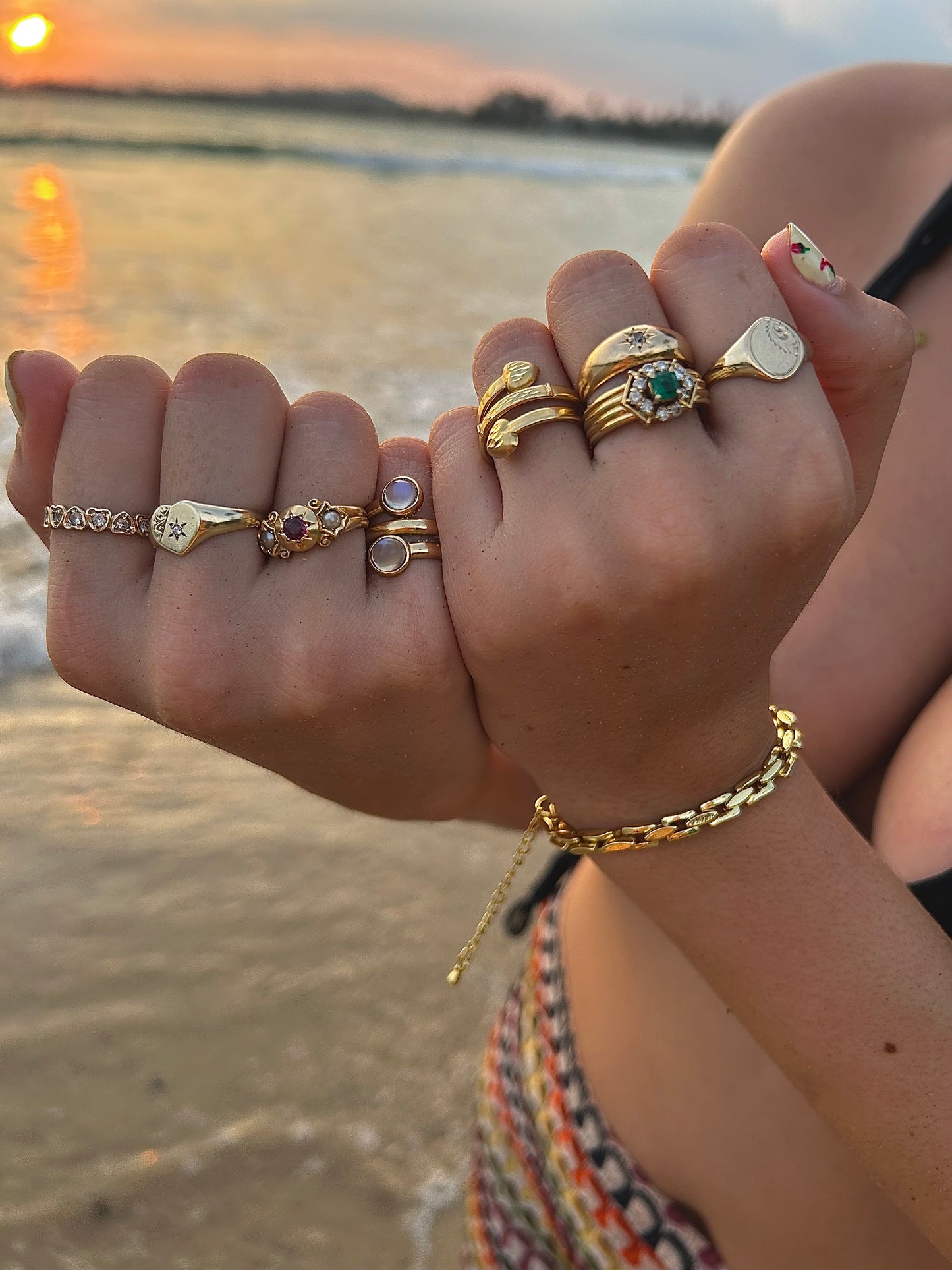 18ct Gold Antique Victorian Natural Burma Ruby & Pearl Signet Gypsy Ring