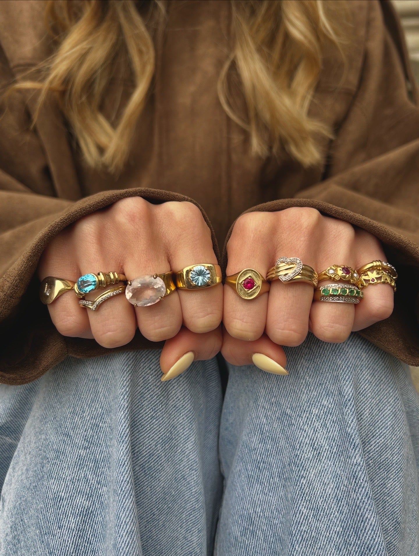 Vintage 1970' 9ct Gold Chunky Signet Ruby Ring