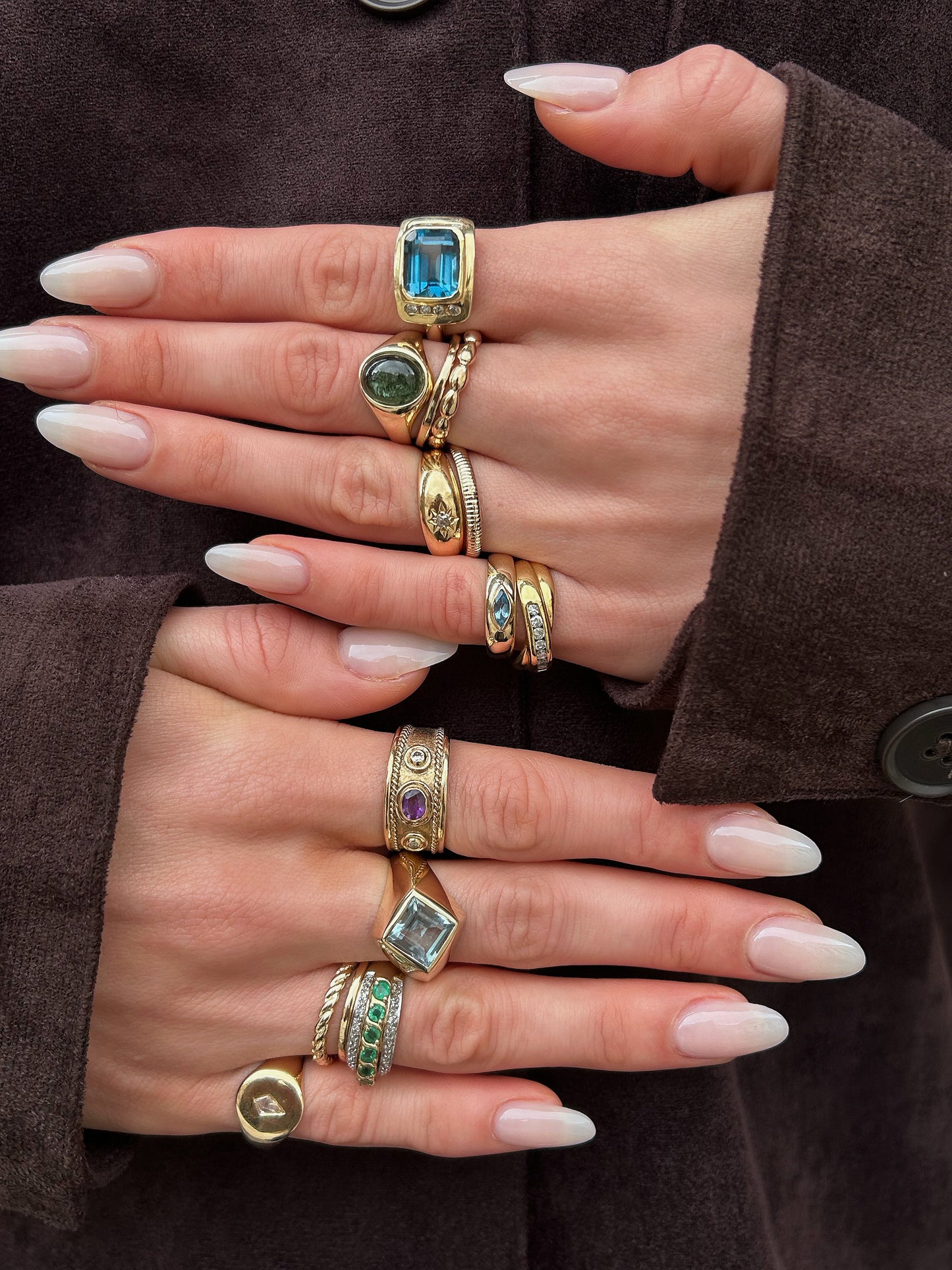 Vintage 9ct Gold Tourmaline Signet Ring