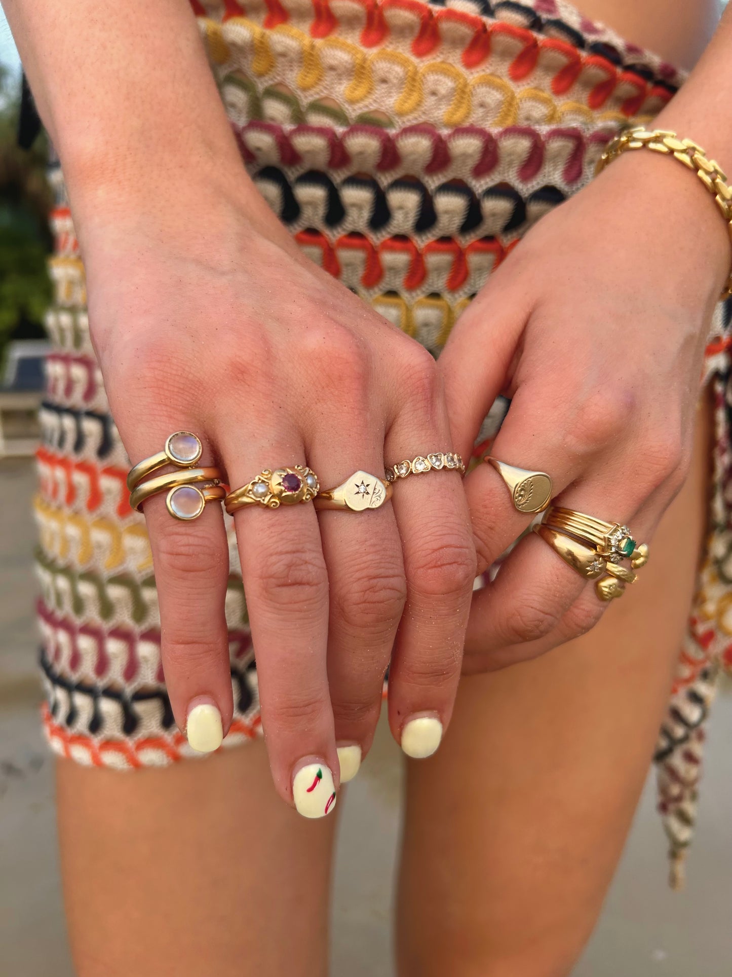 18ct Gold Antique Victorian Natural Burma Ruby & Pearl Signet Gypsy Ring