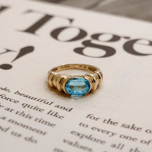Blue topaz ring