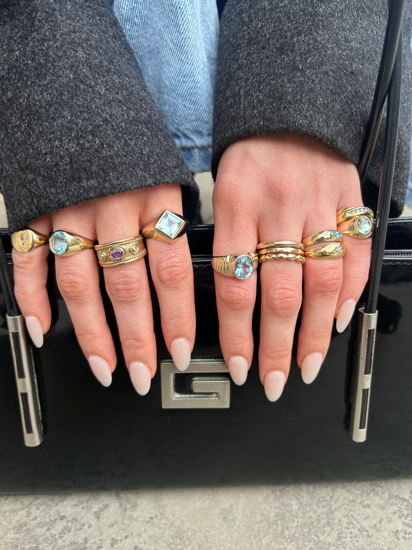 Vintage 9ct Gold Tourmaline Signet Ring