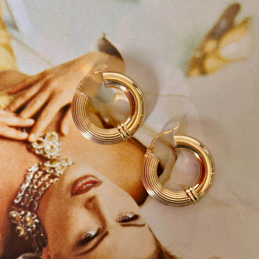1990's 9ct Chunky Gold Hoops