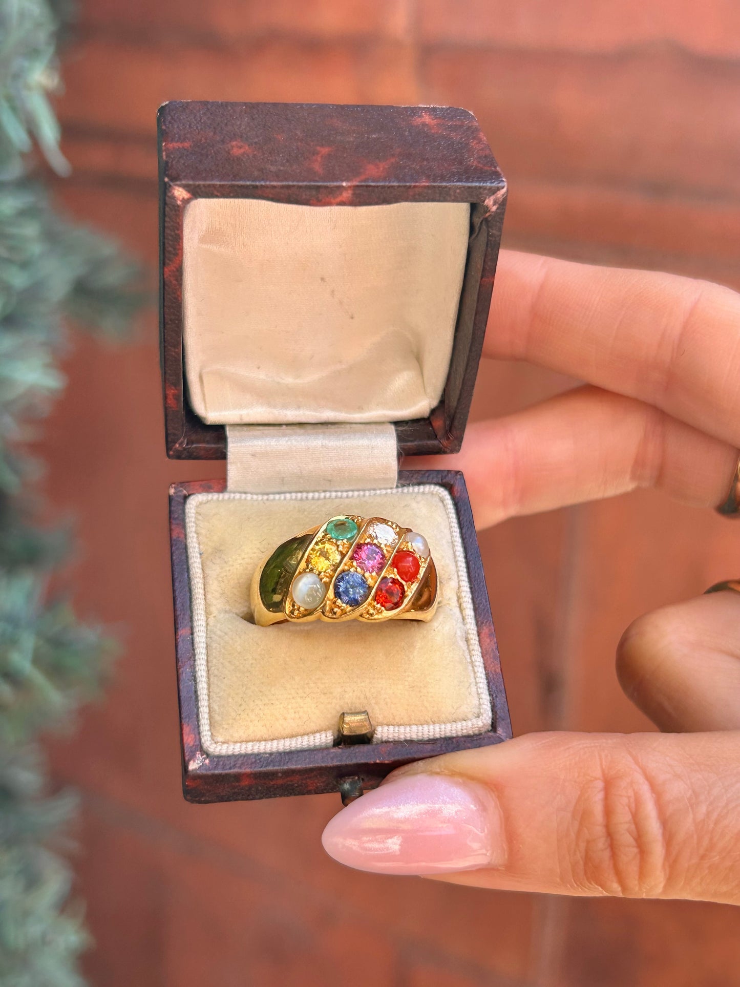 Vintage 21ct Gold Harlequin Planetary Ring