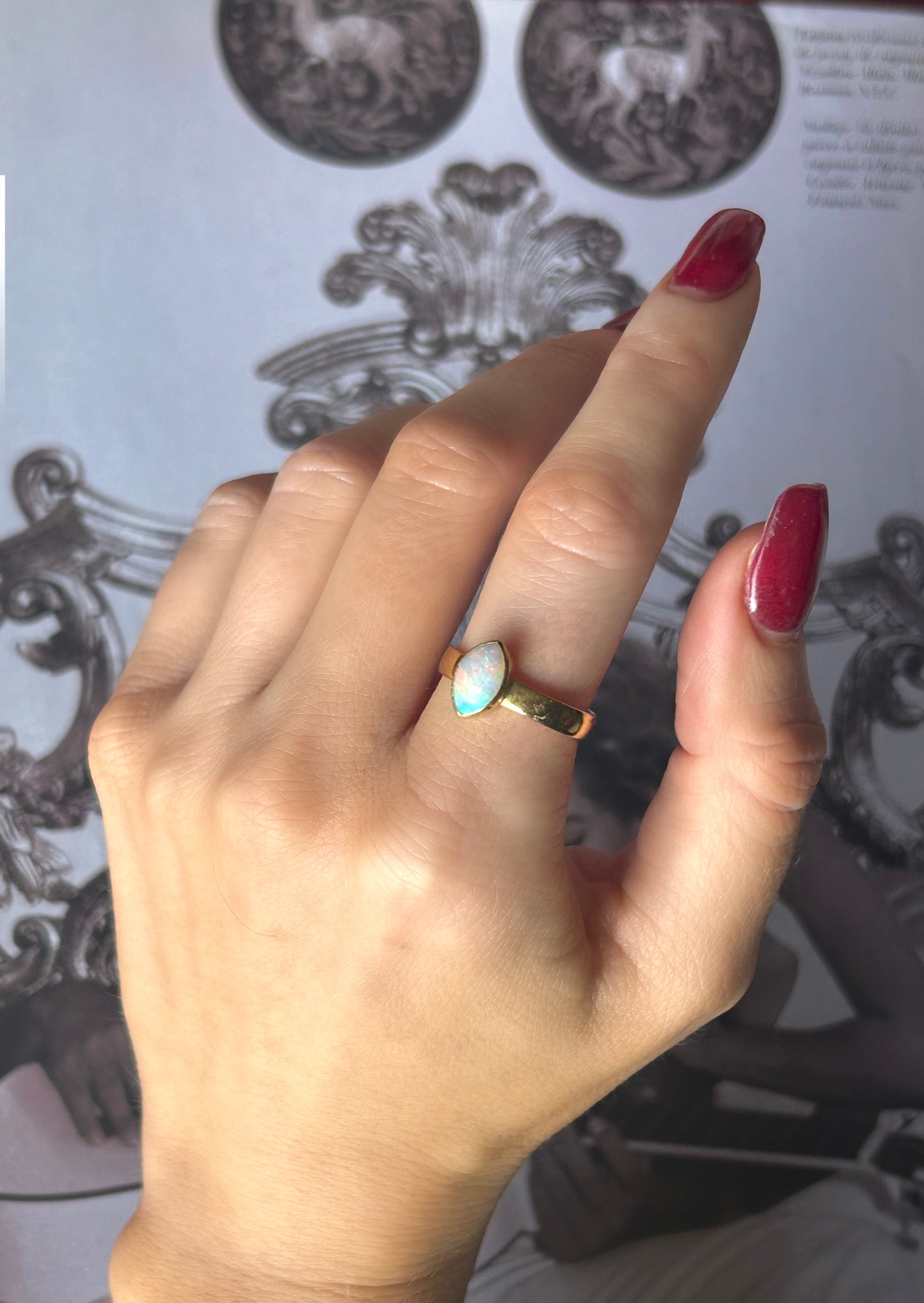 22ct Gold Antique Opal Ring