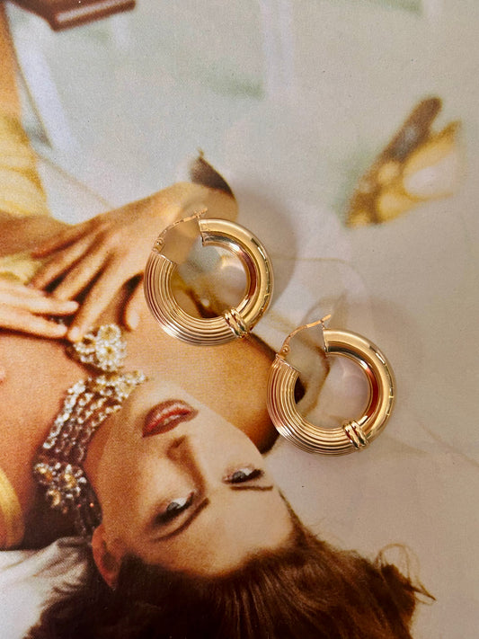 1990's 9ct Chunky Gold Hoops