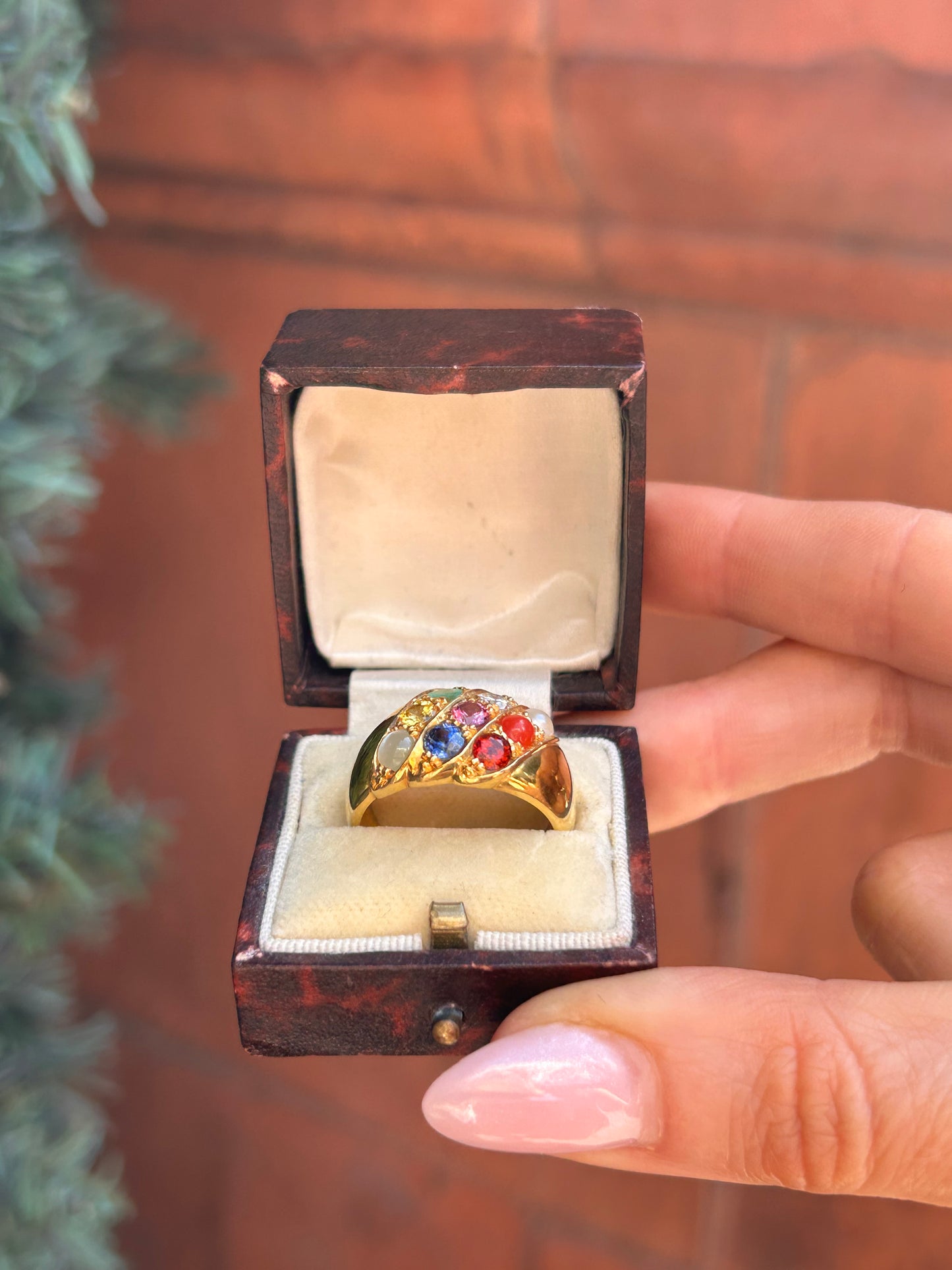 Vintage 21ct Gold Harlequin Planetary Ring