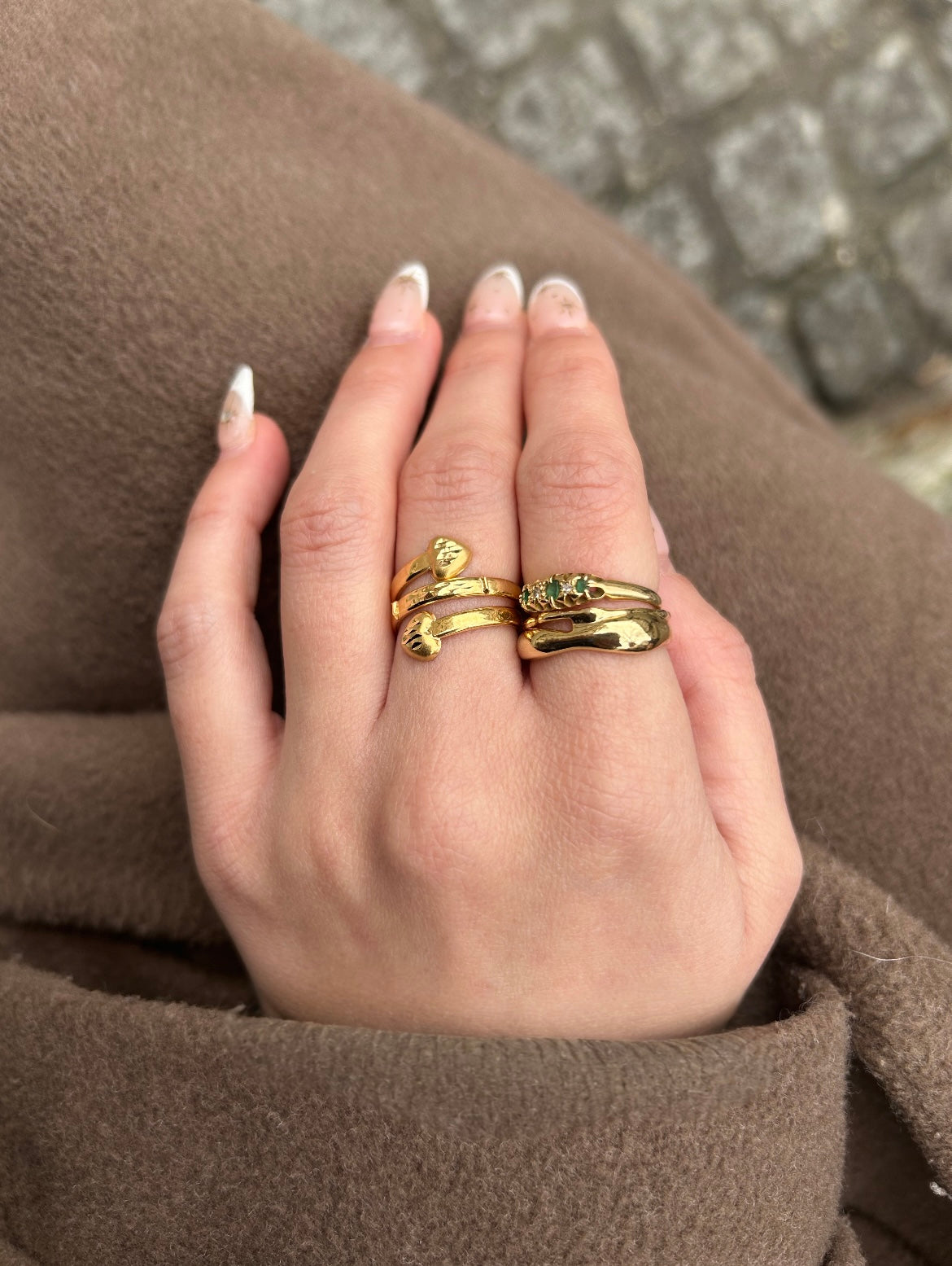 18ct Gold Heart Wrap Ring