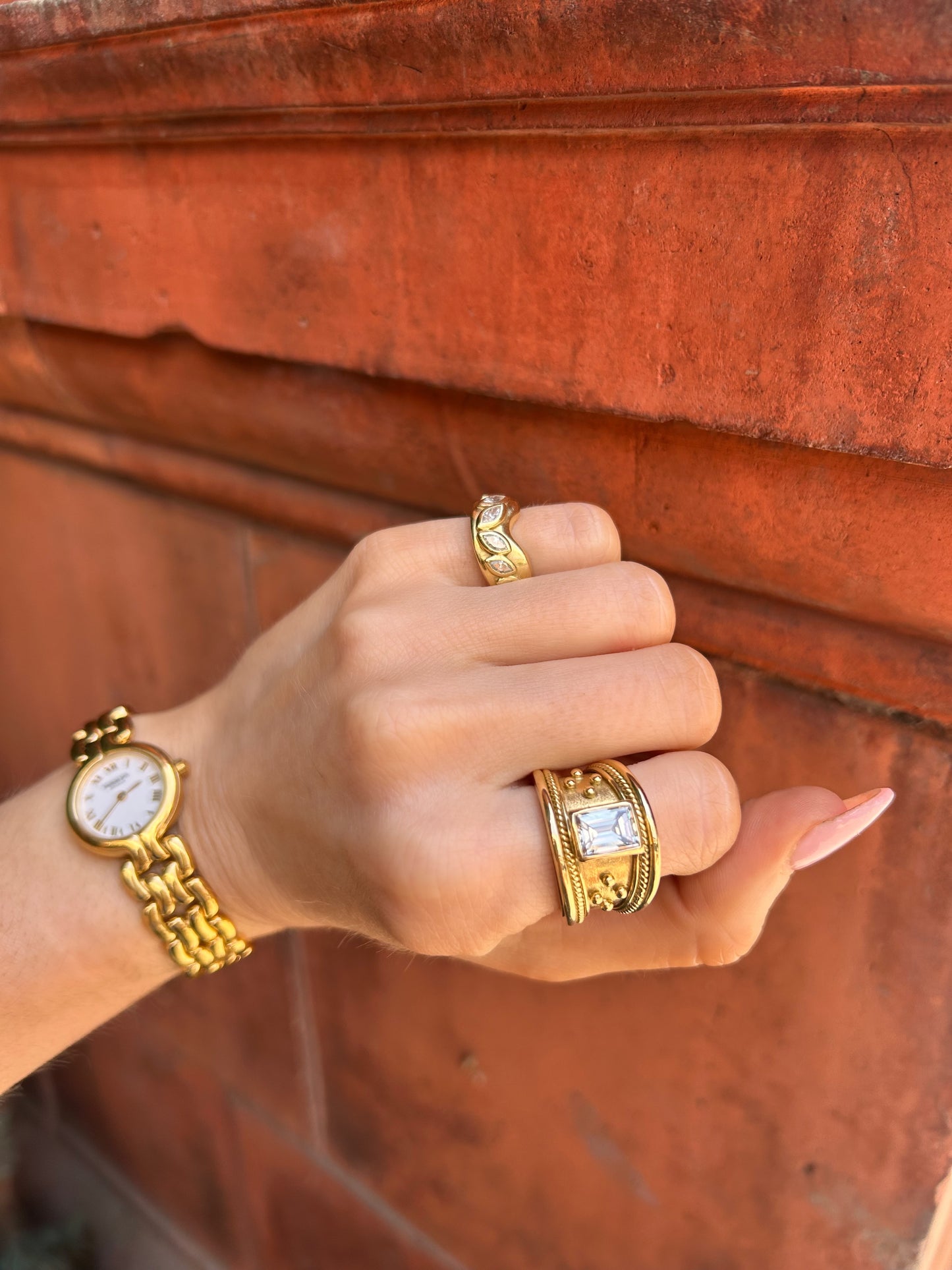 Vintage 1980’s 18ct Gold 2ct Baguette Cut Diamond Ring