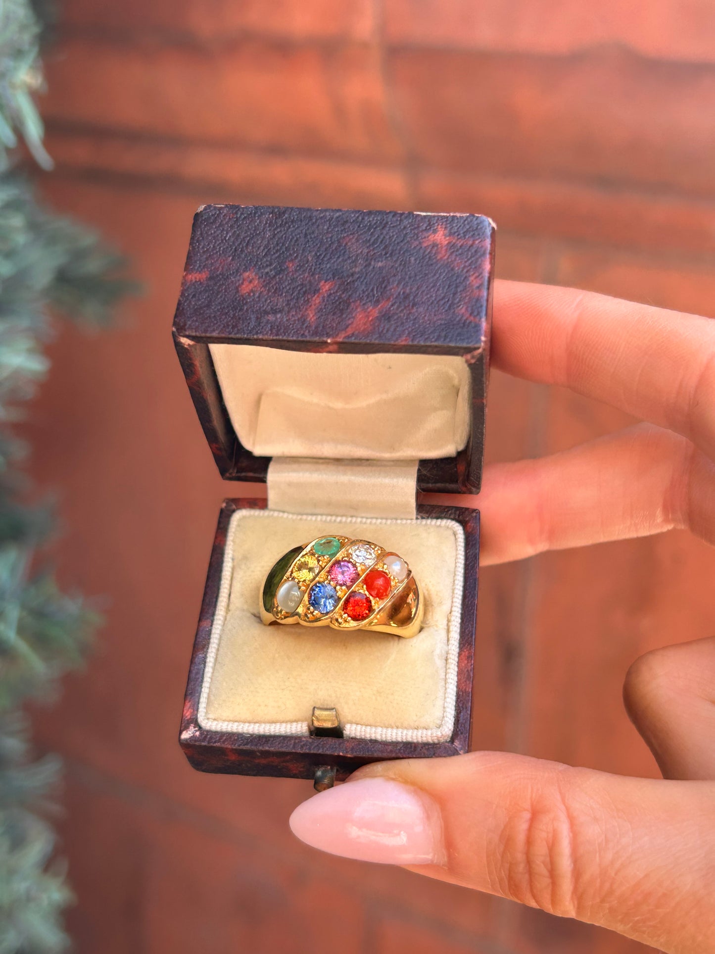 Vintage 21ct Gold Harlequin Planetary Ring