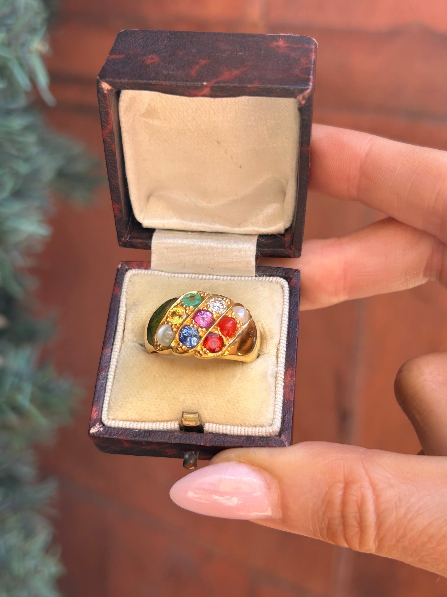 Vintage 21ct Gold Harlequin Planetary Ring