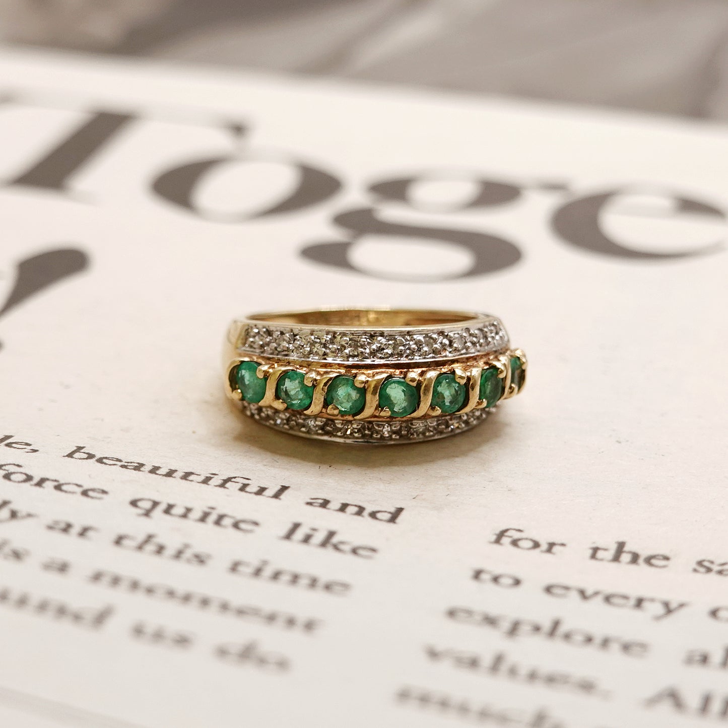 Diamond emerald ring 