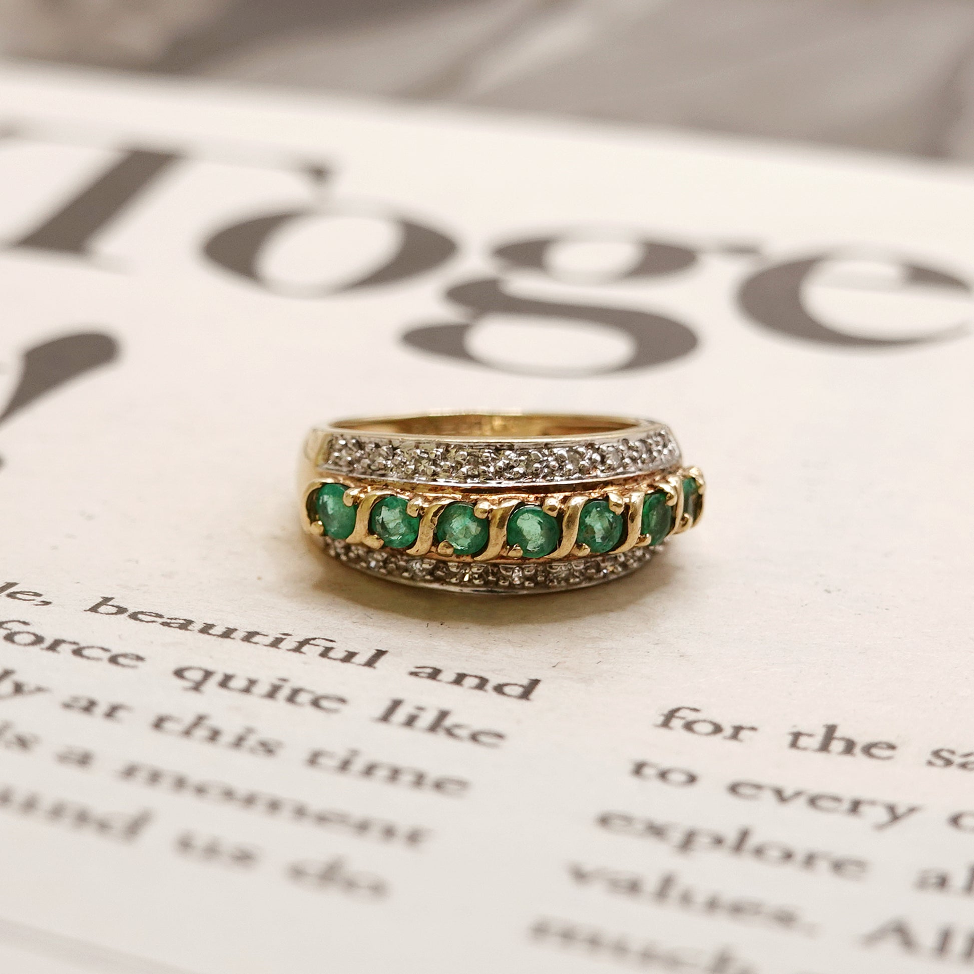 Diamond emerald ring 