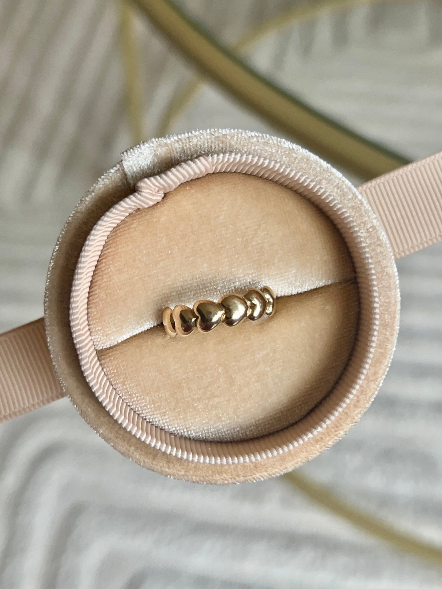 9ct Gold Love Heart Vintage Ring