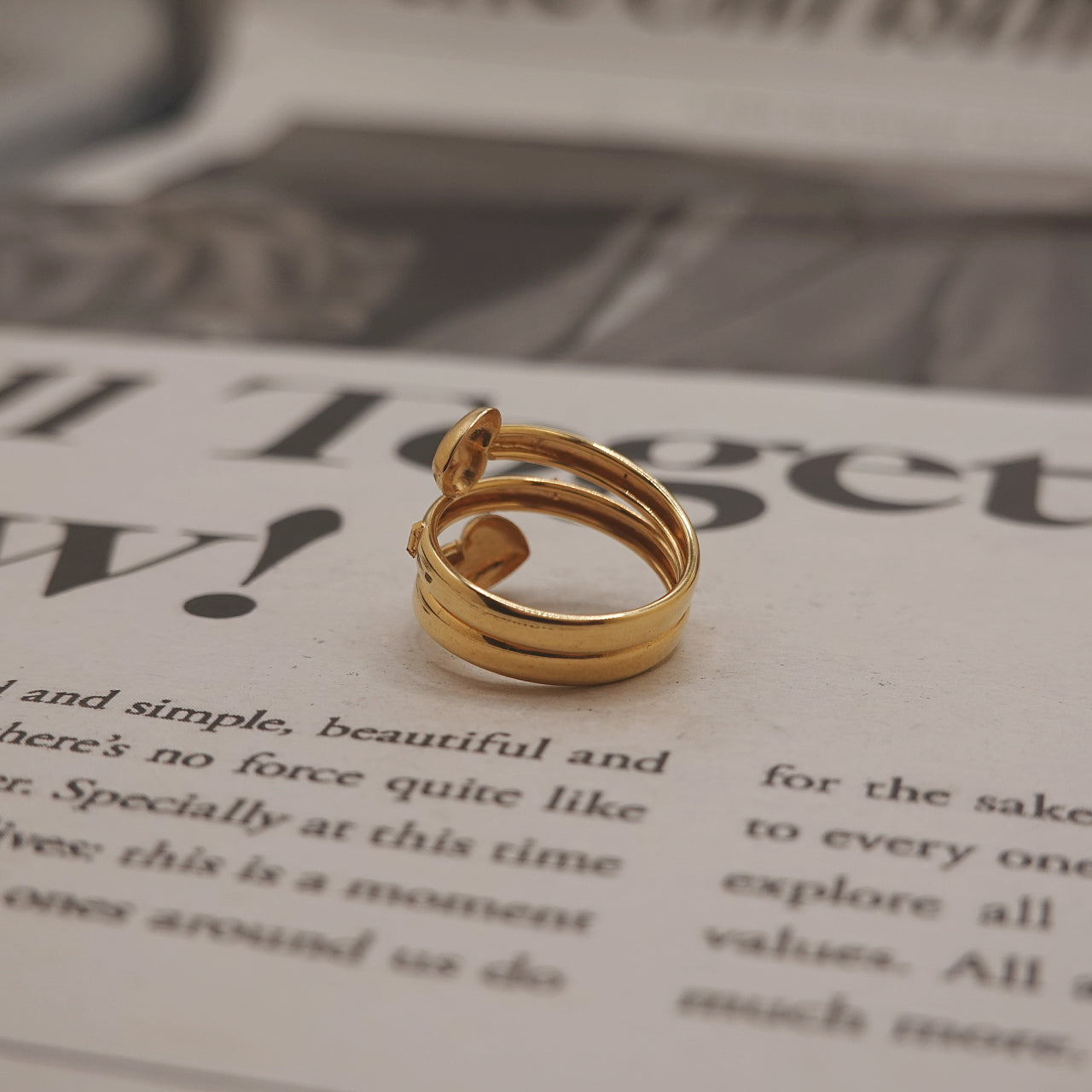 18ct Gold Heart Wrap Ring