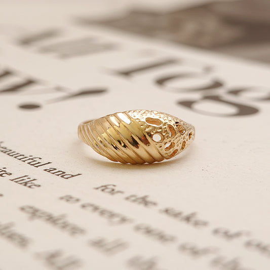 9ct Yellow Gold Dome Style Ring